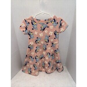 Bluey Toddler Sz 4T Dress Short Sleeves